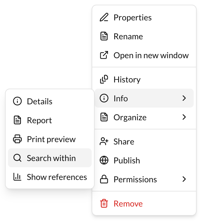 Search within a Specific Container